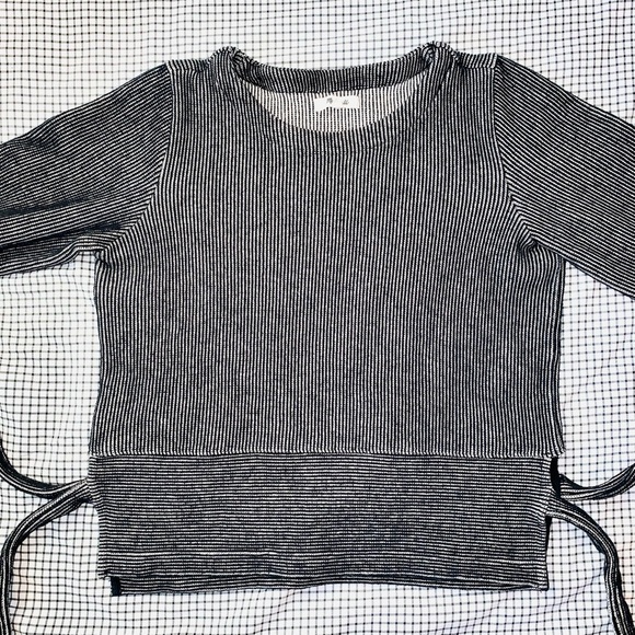 MADEWELL Contrast Stripe Side Tie Knit Sweater - Picture 3 of 12